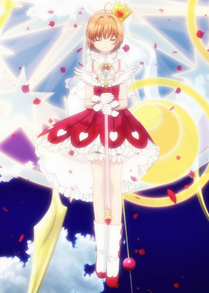 Vestido de Corazones traje cosplay sakura cardcaptor clear card