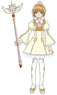 vestido estrella traje cosplay sakura cardcaptor clear card